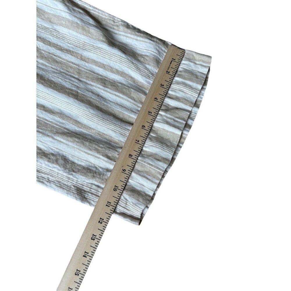 Faherty Monterey Linen Pants Natural Bombay Stripe size L - Picture 8 of 13